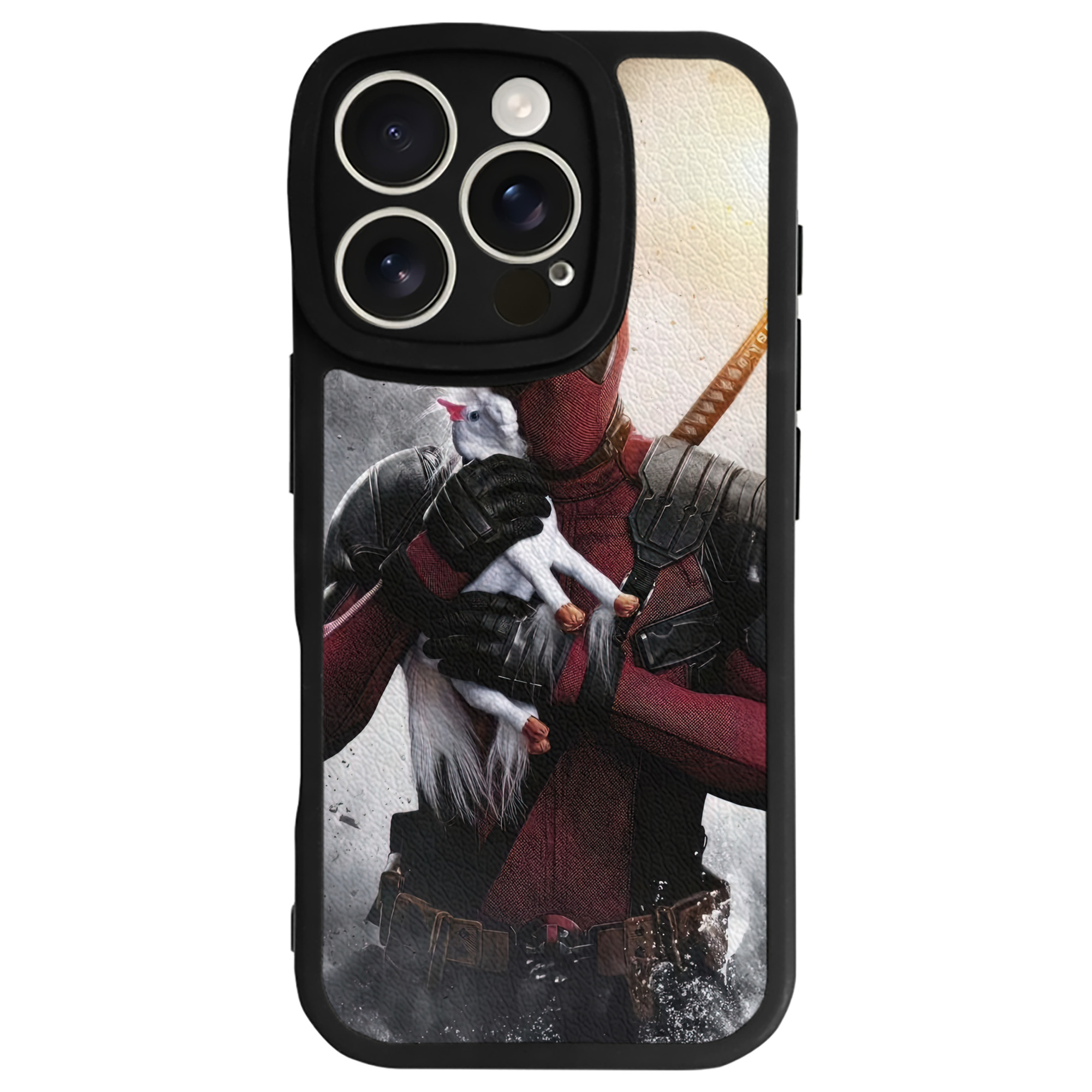 （画像用） Deadpool デッドプール 【iPhone 16シリーズ対応】シリコンスマホケース（レザー調） 材質：シリコン